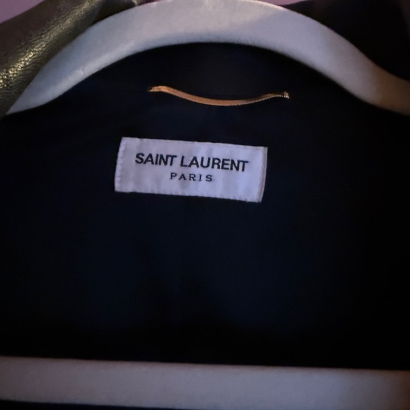 Saint Laurent Oversized Leather Military Jacket - Picture 6 of 11